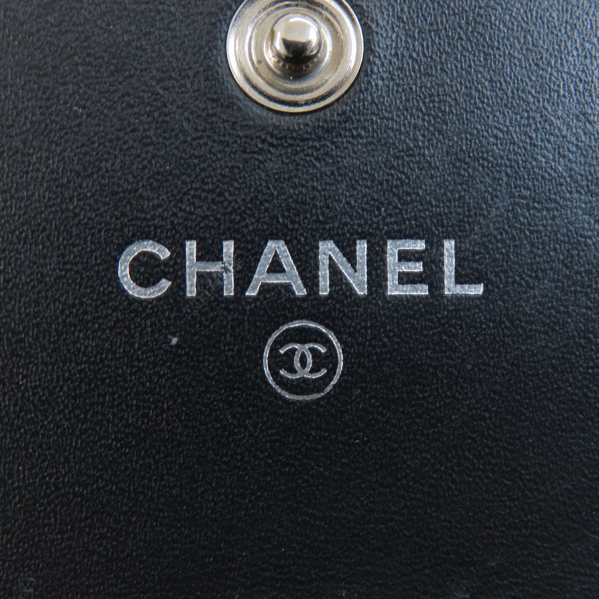 CHANEL COCO Mark SilverHardware Long wallet (with coin pocket) Grained Calfskin Skin Ladies [Used]