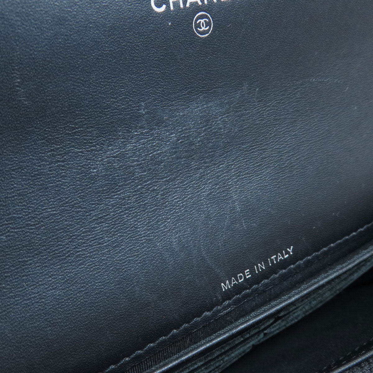 CHANEL COCO Mark SilverHardware Long wallet (with coin pocket) Grained Calfskin Skin Ladies [Used]