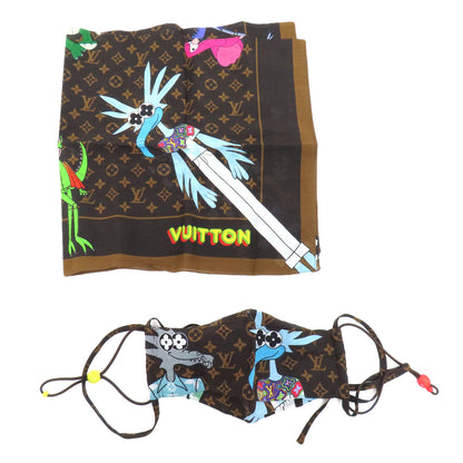 LOUIS VUITTON  MP2954 Scarf Bandana Mask Set LV Friends Cotton SilkLadies