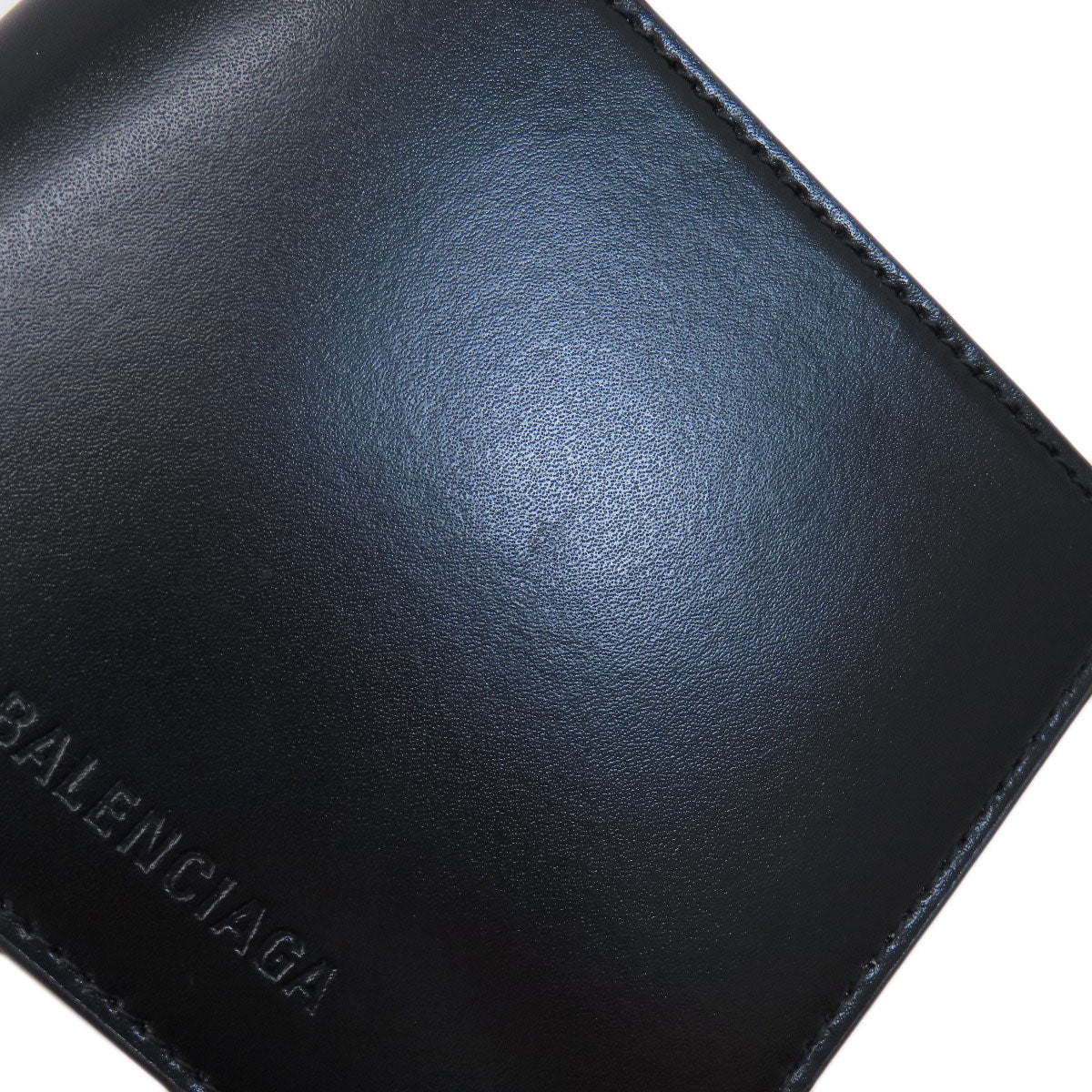 BALENCIAGA  664038 Bifold Wallet with Coin Pocket logo Leather Ladies