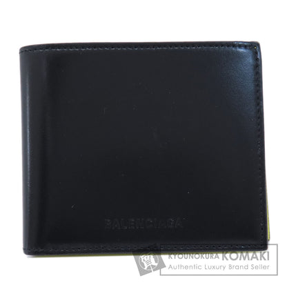 BALENCIAGA  664038 Bifold Wallet with Coin Pocket logo Leather Ladies