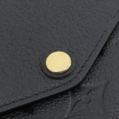 LOUIS VUITTON  M61182 Long wallet (with coin pocket) Portefeiulle Sarah Noir Empreinte Ladies