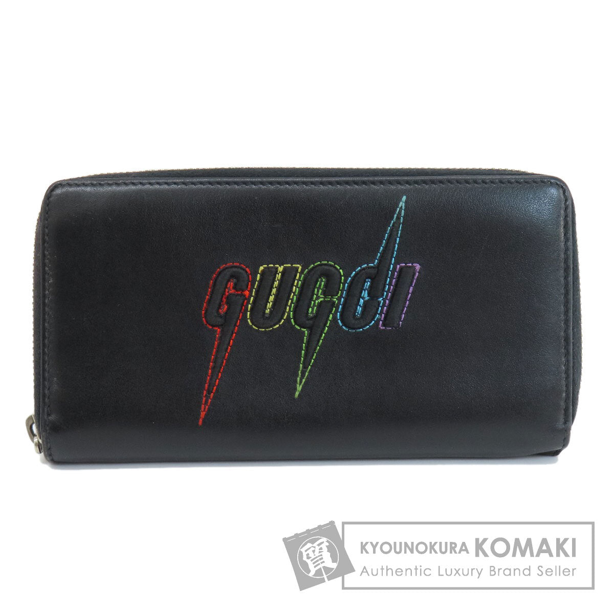 GUCCI 597677 Embryoidery Long wallet (with coin pocket) Leather Ladies [Used]