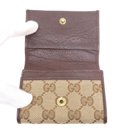 GUCCI  245762 Card Case GG Canvas LeatherLadies