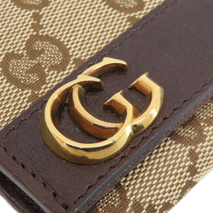 GUCCI  245762 Card Case GG Canvas LeatherLadies