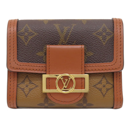 LOUIS VUITTON M68725 Portefeiulle Dauphine Compact Bifold Wallet with Coin Pocket Monogram reverse Ladies [Used]