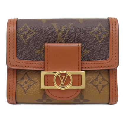 LOUIS VUITTON  M68725 Bifold Wallet with Coin Pocket Portefeiulle Dauphine Compact Monogram reverse Ladies