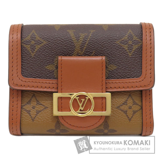 LOUIS VUITTON M68725 Portefeiulle Dauphine Compact Bifold Wallet with Coin Pocket Monogram reverse Ladies [Used]