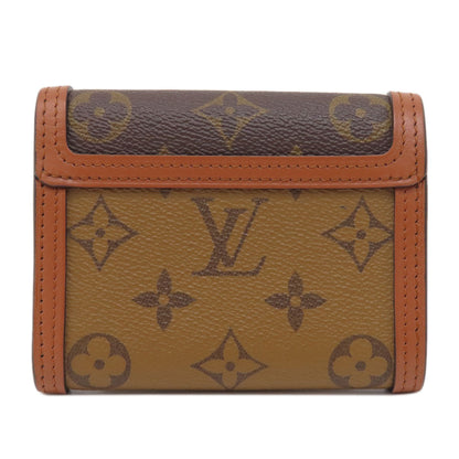 LOUIS VUITTON M68725 Portefeiulle Dauphine Compact Bifold Wallet with Coin Pocket Monogram reverse Ladies [Used]