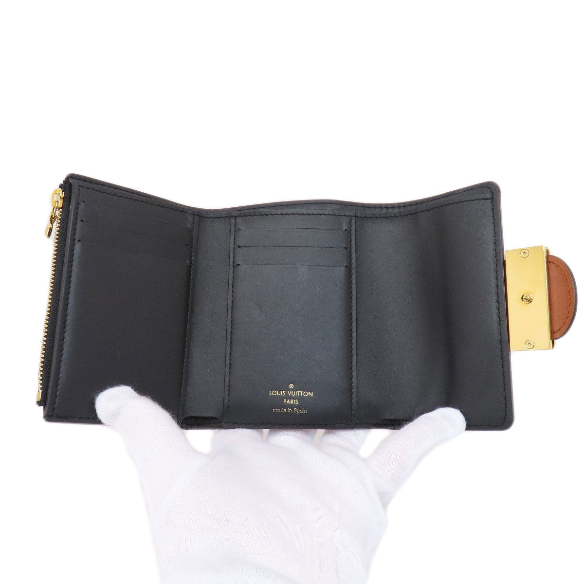 LOUIS VUITTON M68725 Portefeiulle Dauphine Compact Bifold Wallet with Coin Pocket Monogram reverse Ladies [Used]