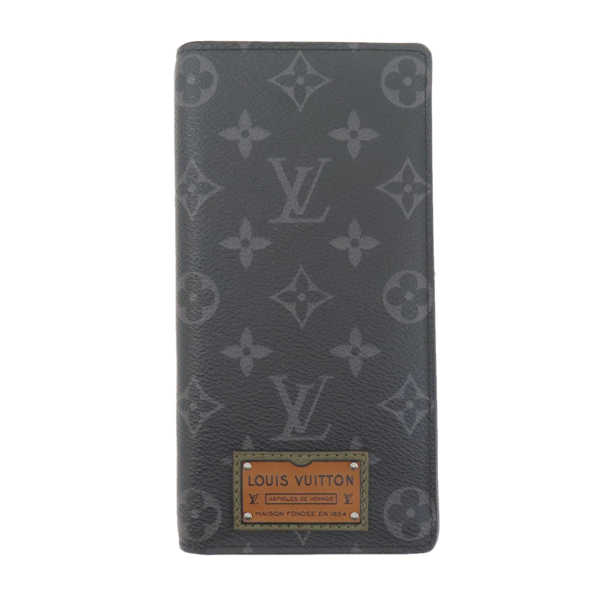 LOUIS VUITTON M69260 Portefeiulle Braza Gaston Label Monogram Eclipse Long wallet (with coin pocket) Monogram Eclipse mens [Used]