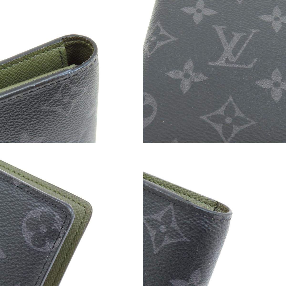 LOUIS VUITTON M69260 Portefeiulle Braza Gaston Label Monogram Eclipse Long wallet (with coin pocket) Monogram Eclipse mens [Used]