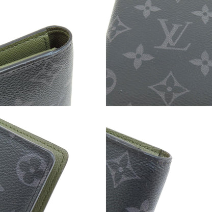 LOUIS VUITTON M69260 Portefeiulle Braza Gaston Label Monogram Eclipse Long wallet (with coin pocket) Monogram Eclipse mens [Used]
