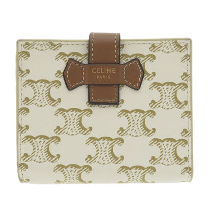 CELINE   Bifold Wallet with Coin Pocket Macadam Leather Ladies