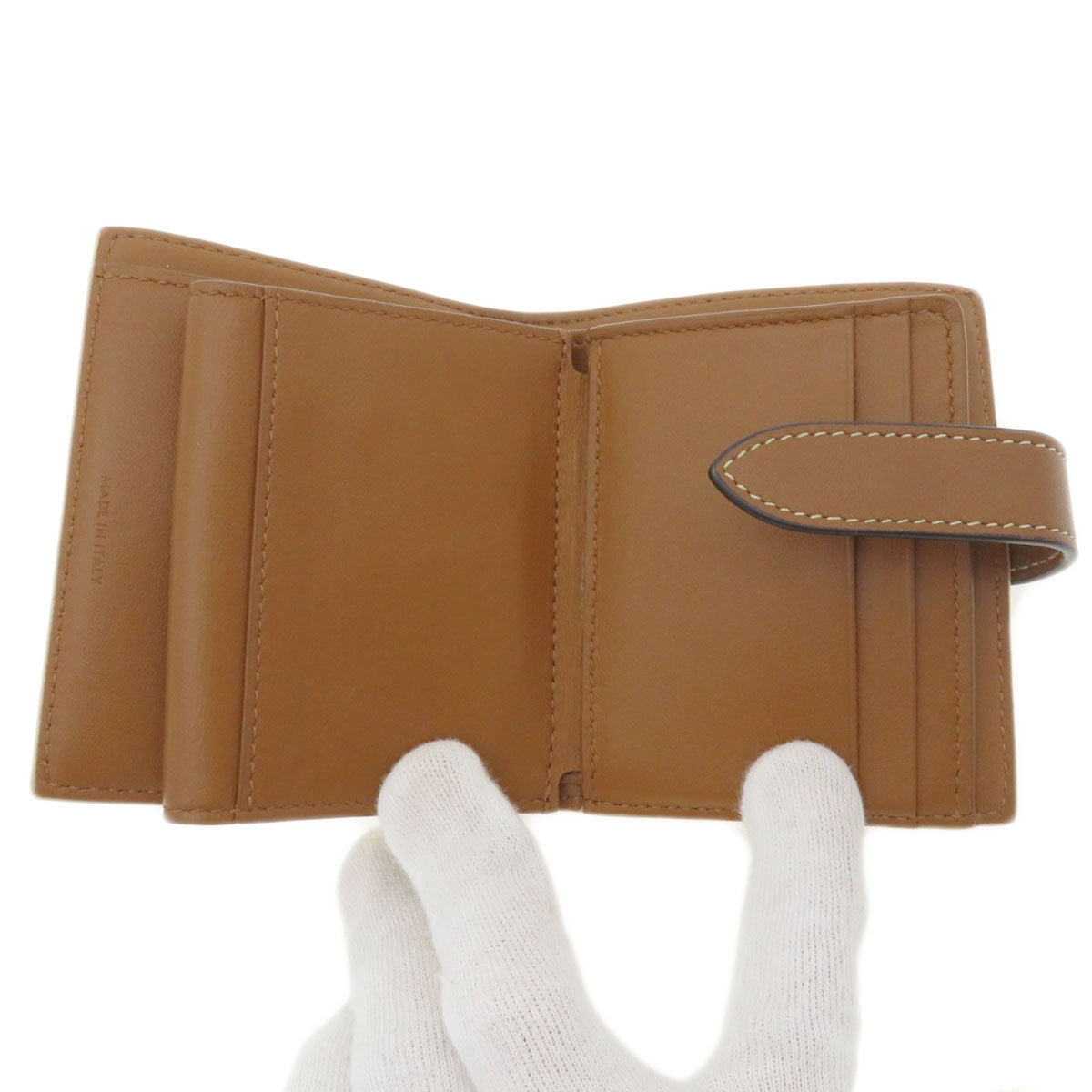 CELINE   Bifold Wallet with Coin Pocket Macadam Leather Ladies