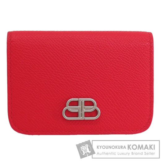 BALENCIAGA 601387 BB logo compact wallet Bifold Wallet with Coin Pocket Leather Ladies [Used]