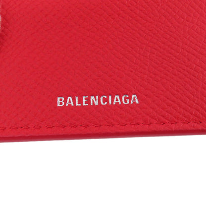 BALENCIAGA 601387 BB logo compact wallet Bifold Wallet with Coin Pocket Leather Ladies [Used]