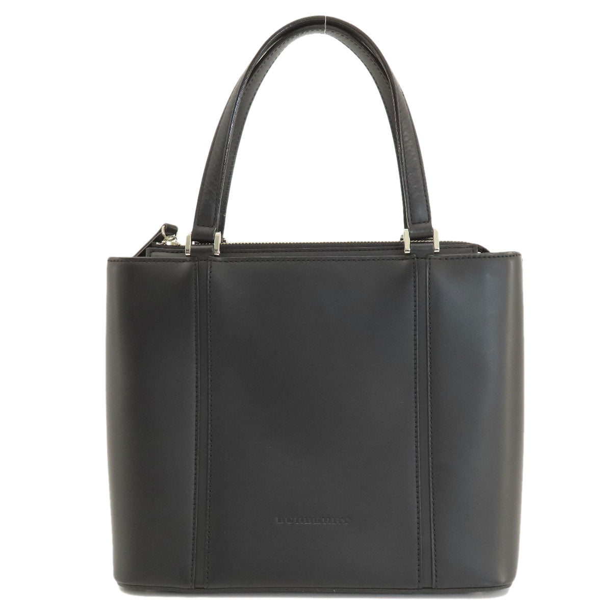 BURBERRY Logo Hardware Handbag Leather Ladies [Used]