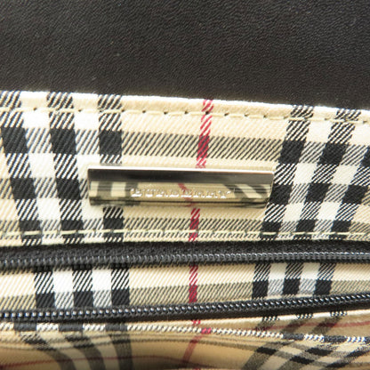 BURBERRY Logo Hardware Handbag Leather Ladies [Used]
