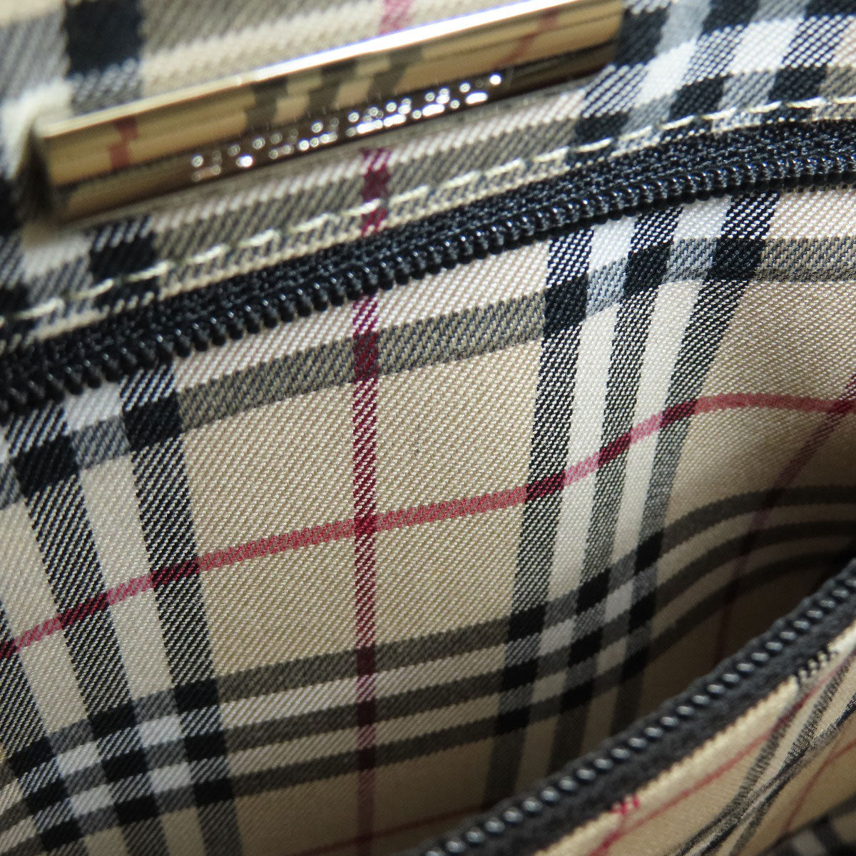 BURBERRY Logo Hardware Handbag Leather Ladies [Used]