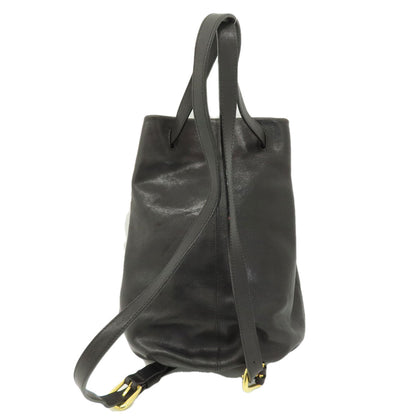 HIROFU logo Backpack Â· Daypack Leather Ladies [Used]