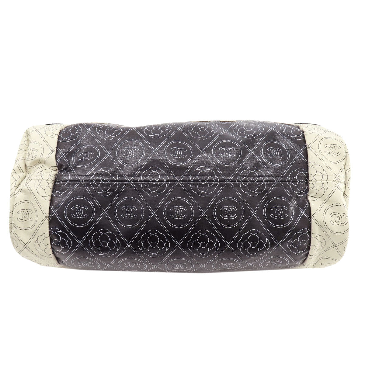 シャネル ココマーク カメリア 2WAY シルバー金具 ボストンバッグ コーティングキャンバス レディース 【中古】【CHANEL】