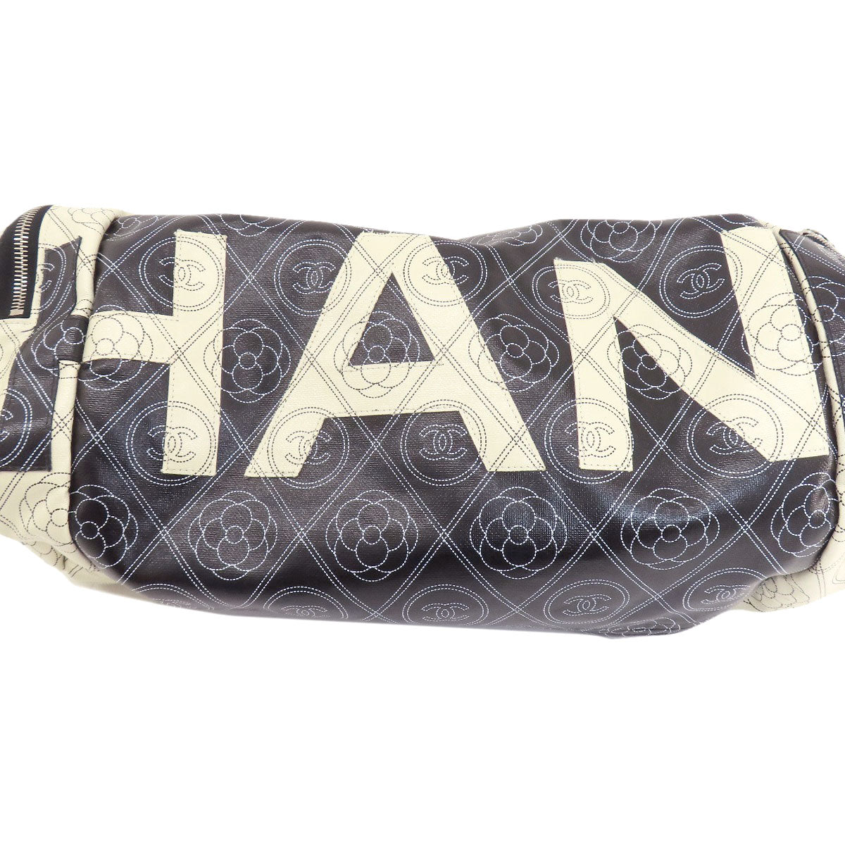 シャネル ココマーク カメリア 2WAY シルバー金具 ボストンバッグ コーティングキャンバス レディース 【中古】【CHANEL】