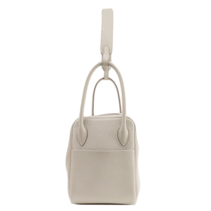 HERMES   Handbag Lindy 26 White SilverHardware Taurillon Clemence Ladies