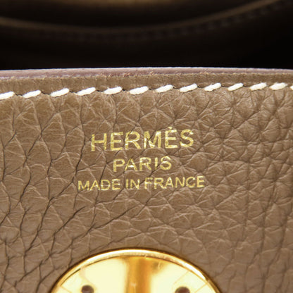 HERMES   Handbag Lindy 26 Etoupe Etoupe GoldHardware Taurillon Clemence Ladies