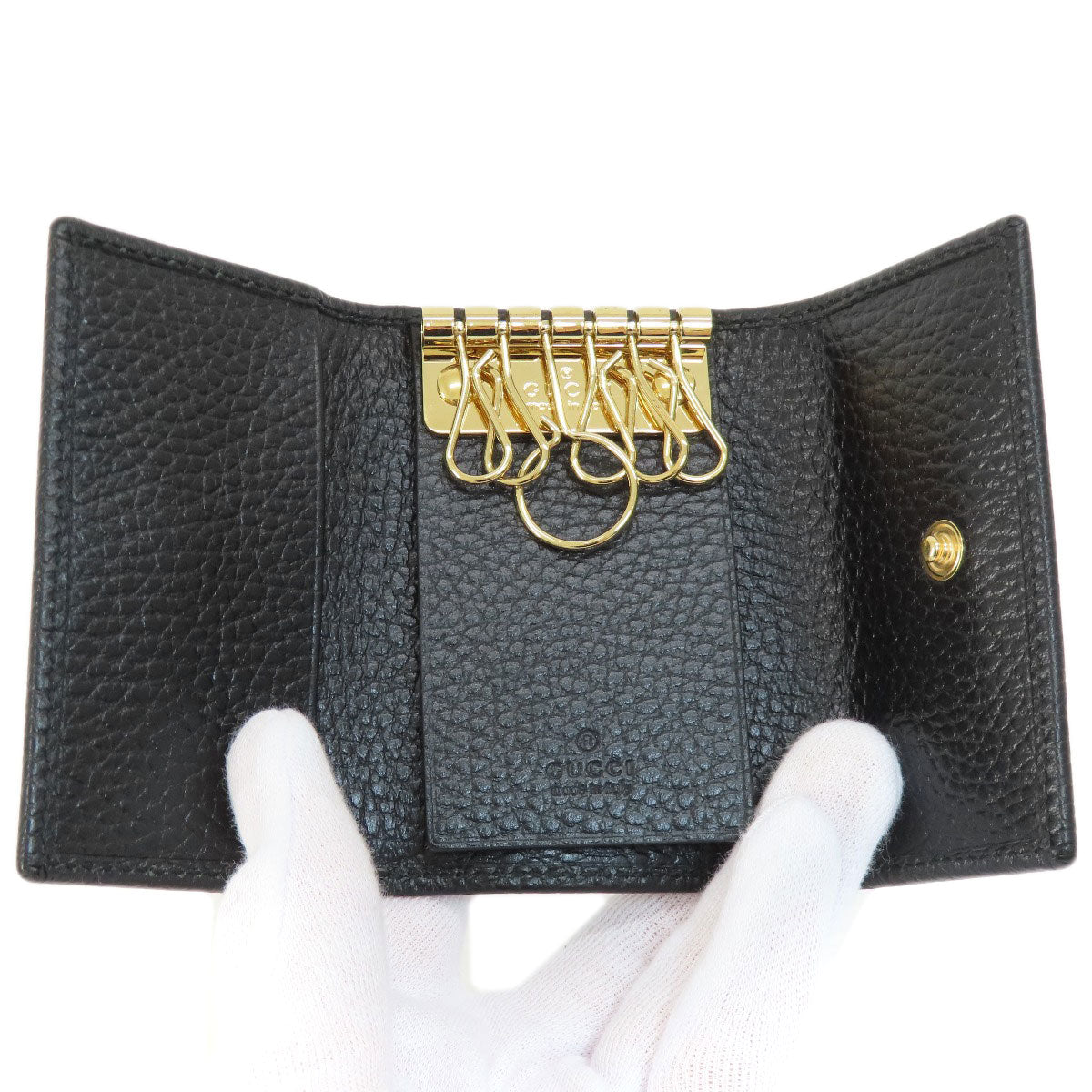 GUCCI 456118 GG Marmont key holder Leather Ladies [Used]