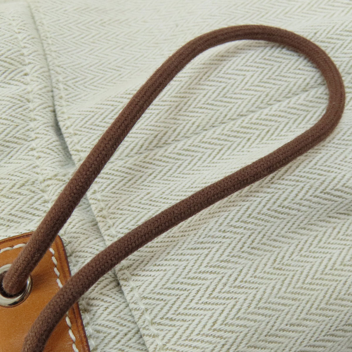 HERMES Foolby 20 Cosmetics Pouch Towal chevron Ladies [Used]