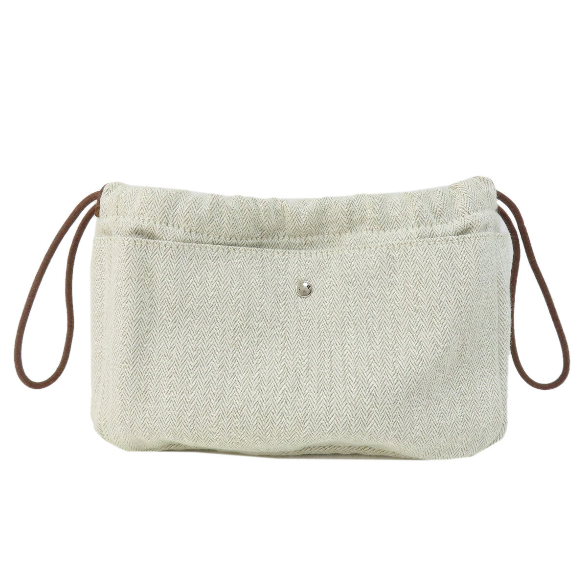 HERMES Foolby 20 Cosmetics Pouch Towal chevron Ladies [Used]