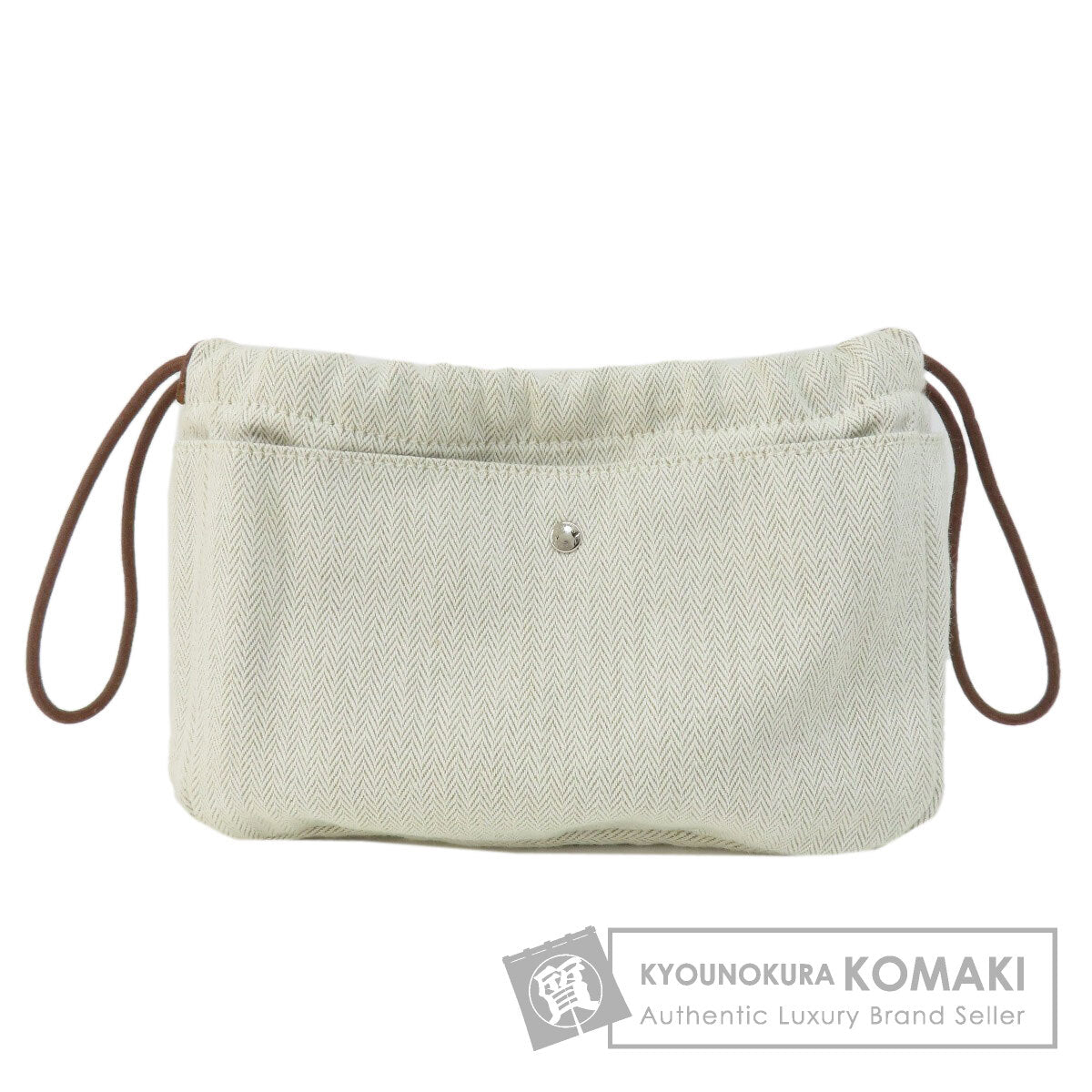 HERMES Foolby 20 Cosmetics Pouch Towal chevron Ladies [Used]