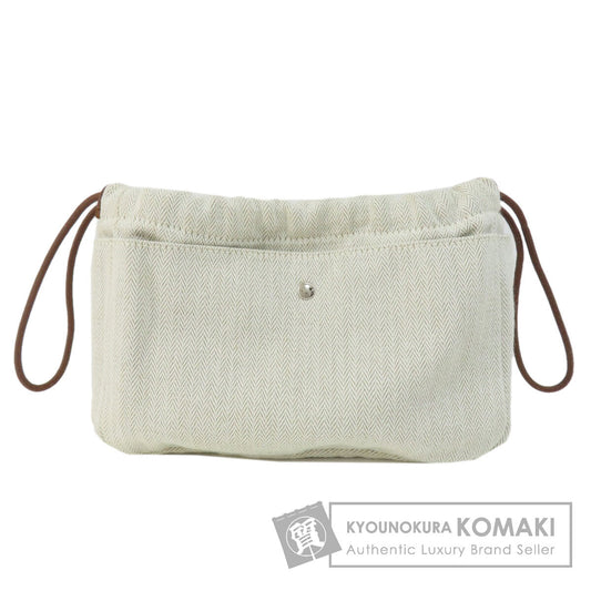 HERMES Foolby 20 Cosmetics Pouch Towal chevron Ladies [Used]