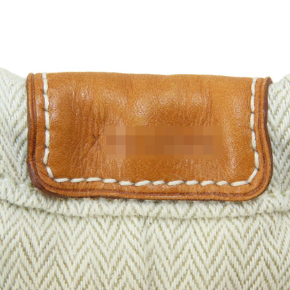 HERMES Foolby 20 Cosmetics Pouch Towal chevron Ladies [Used]