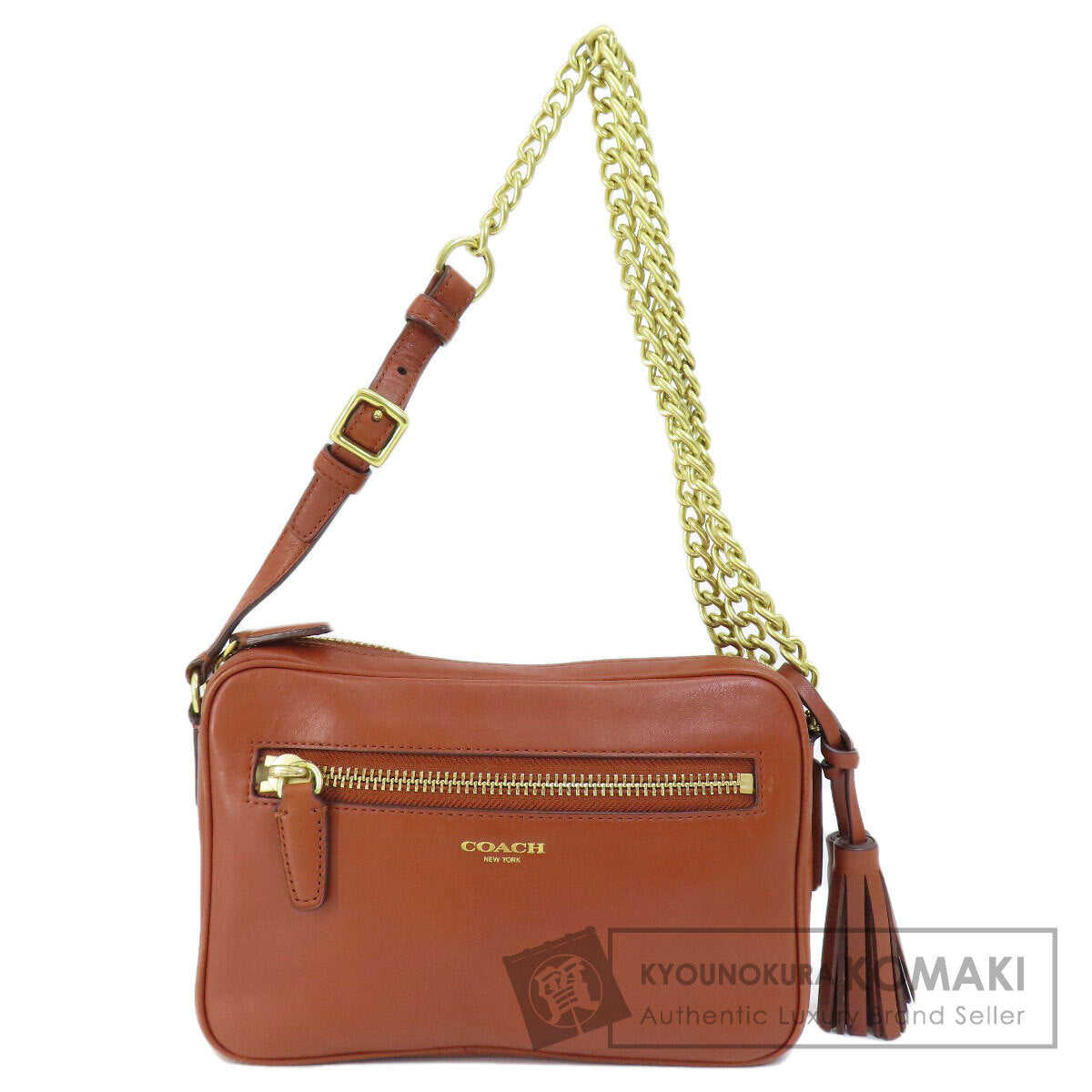 COACH  25362 Shoulder Bag logo Leather Ladies
