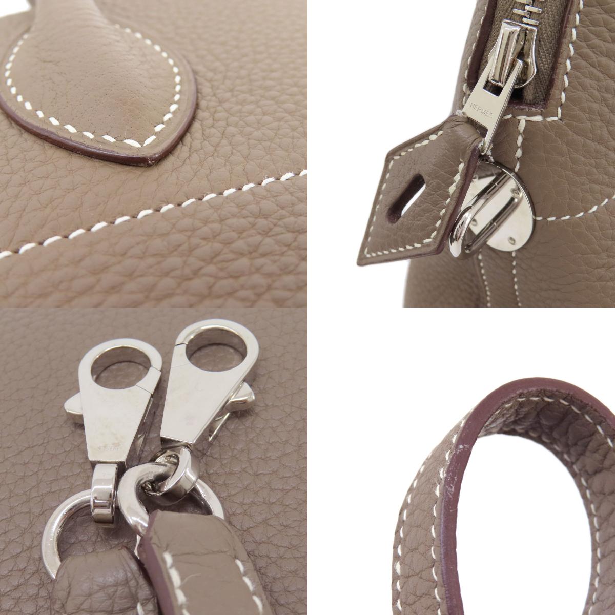 HERMES Bolide35 Etoupe Etoupe SilverHardware Handbag Taurillon Clemence Ladies [Used]