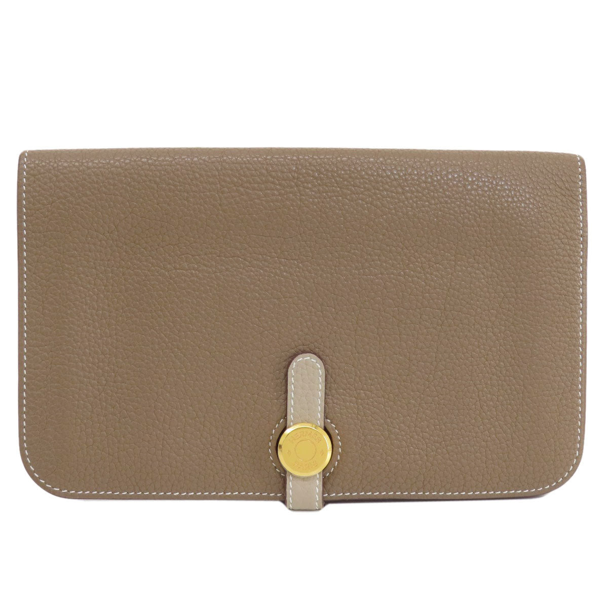 HERMES Dogon Duo GM Etop GoldHardware Long wallet (with coin pocket) Togo Ladies [Used]