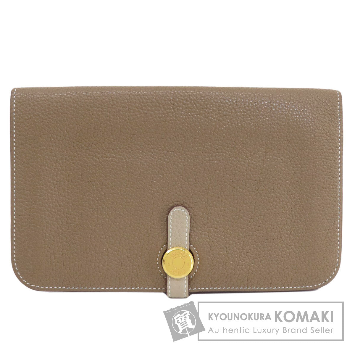 HERMES Dogon Duo GM Etop GoldHardware Long wallet (with coin pocket) Togo Ladies [Used]