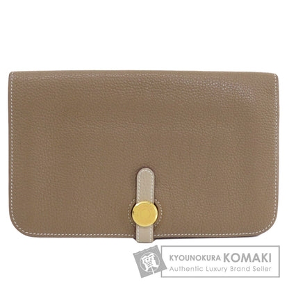 HERMES Dogon Duo GM Etop GoldHardware Long wallet (with coin pocket) Togo Ladies [Used]