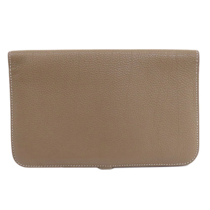 HERMES Dogon Duo GM Etop GoldHardware Long wallet (with coin pocket) Togo Ladies [Used]
