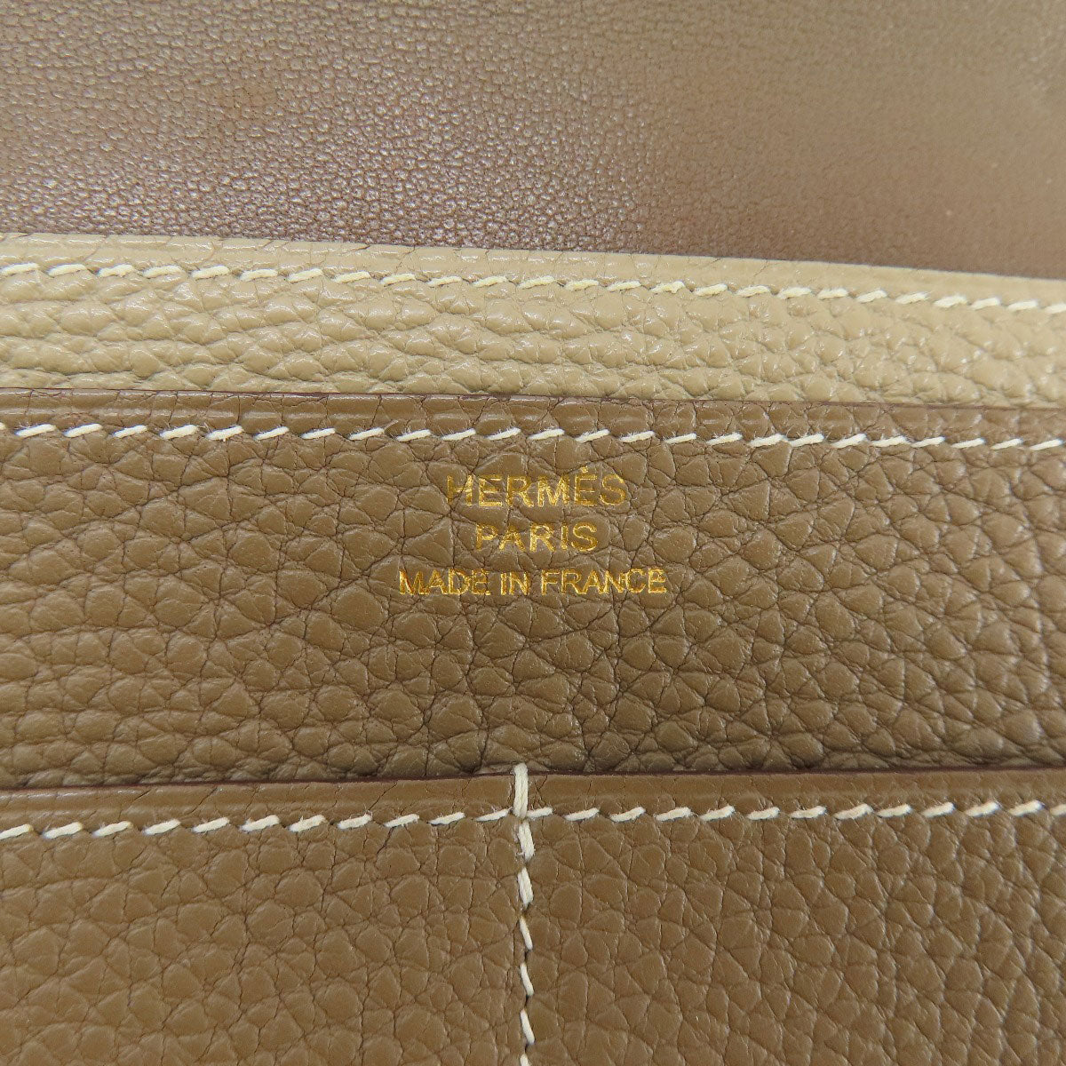 HERMES Dogon Duo GM Etop GoldHardware Long wallet (with coin pocket) Togo Ladies [Used]