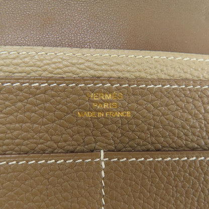 HERMES Dogon Duo GM Etop GoldHardware Long wallet (with coin pocket) Togo Ladies [Used]
