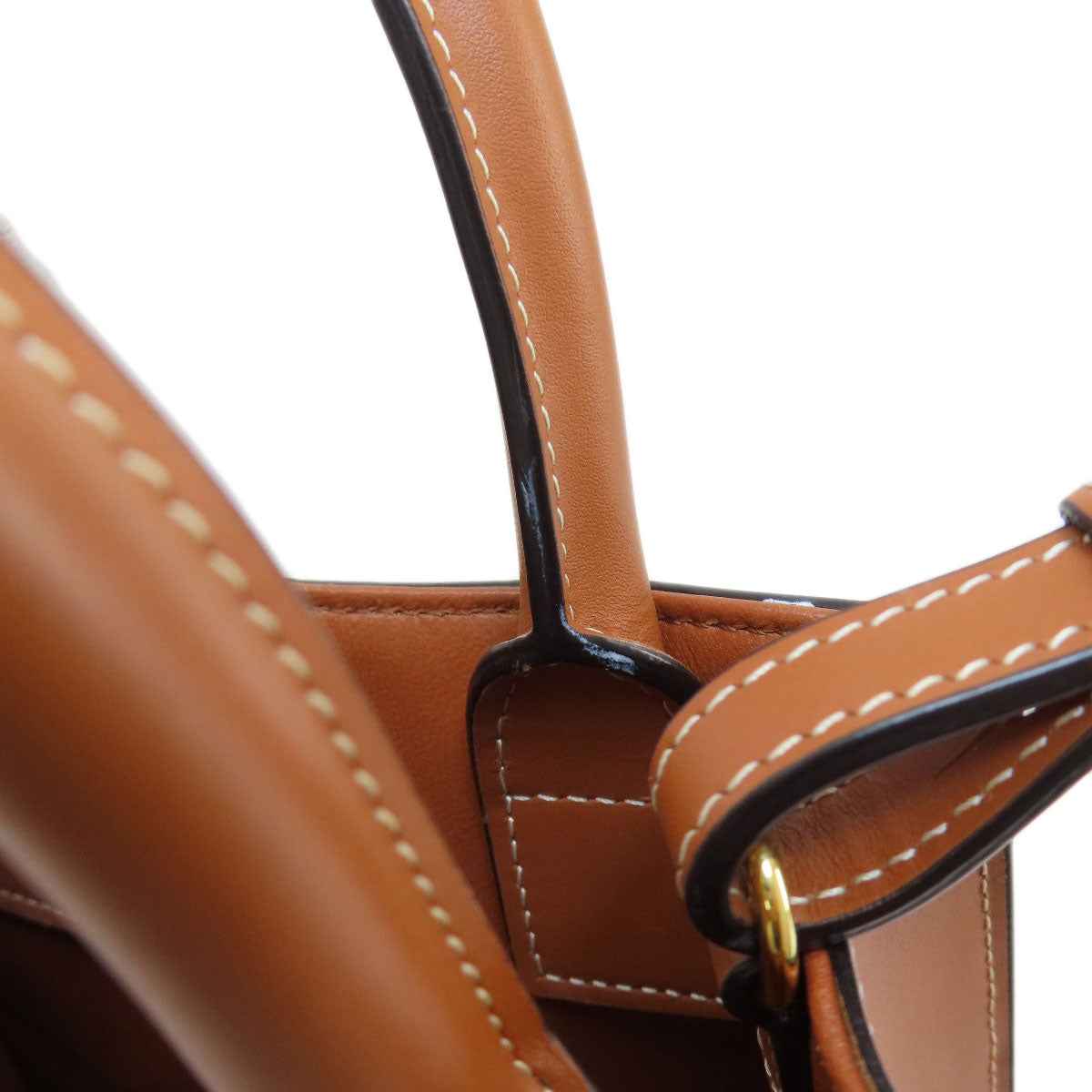 CELINE Mini Vertical Cover 2WAY Handbag Canvas LeatherLadies [Used]