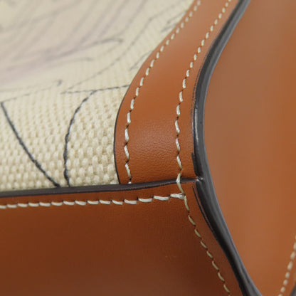 CELINE Mini Vertical Cover 2WAY Handbag Canvas LeatherLadies [Used]