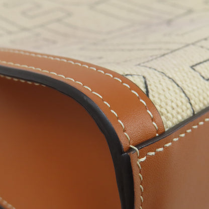 CELINE Mini Vertical Cover 2WAY Handbag Canvas LeatherLadies [Used]