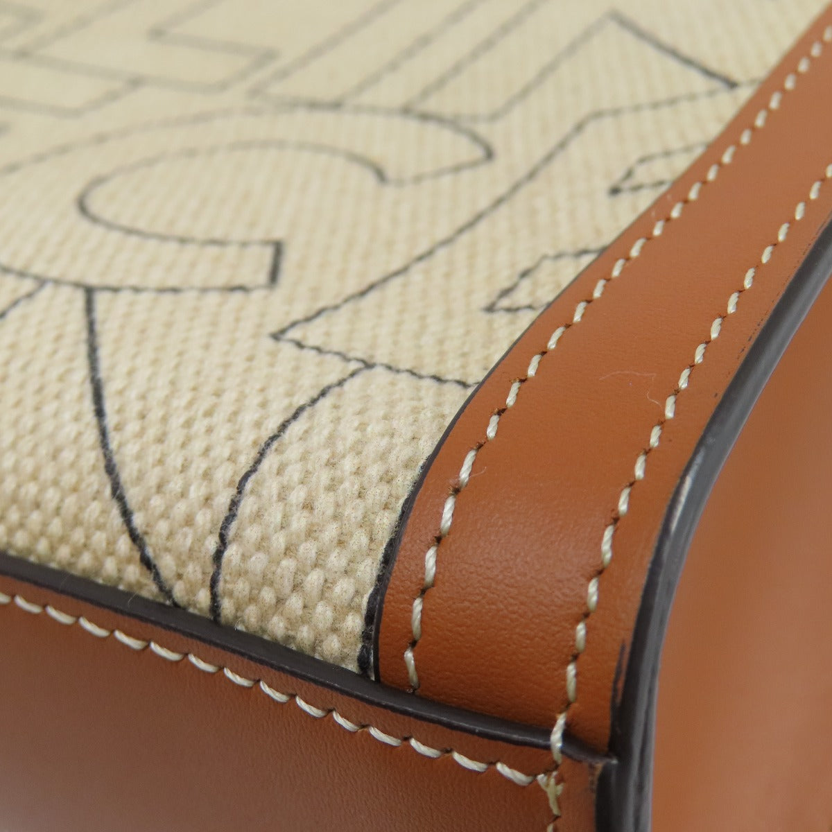 CELINE Mini Vertical Cover 2WAY Handbag Canvas LeatherLadies [Used]