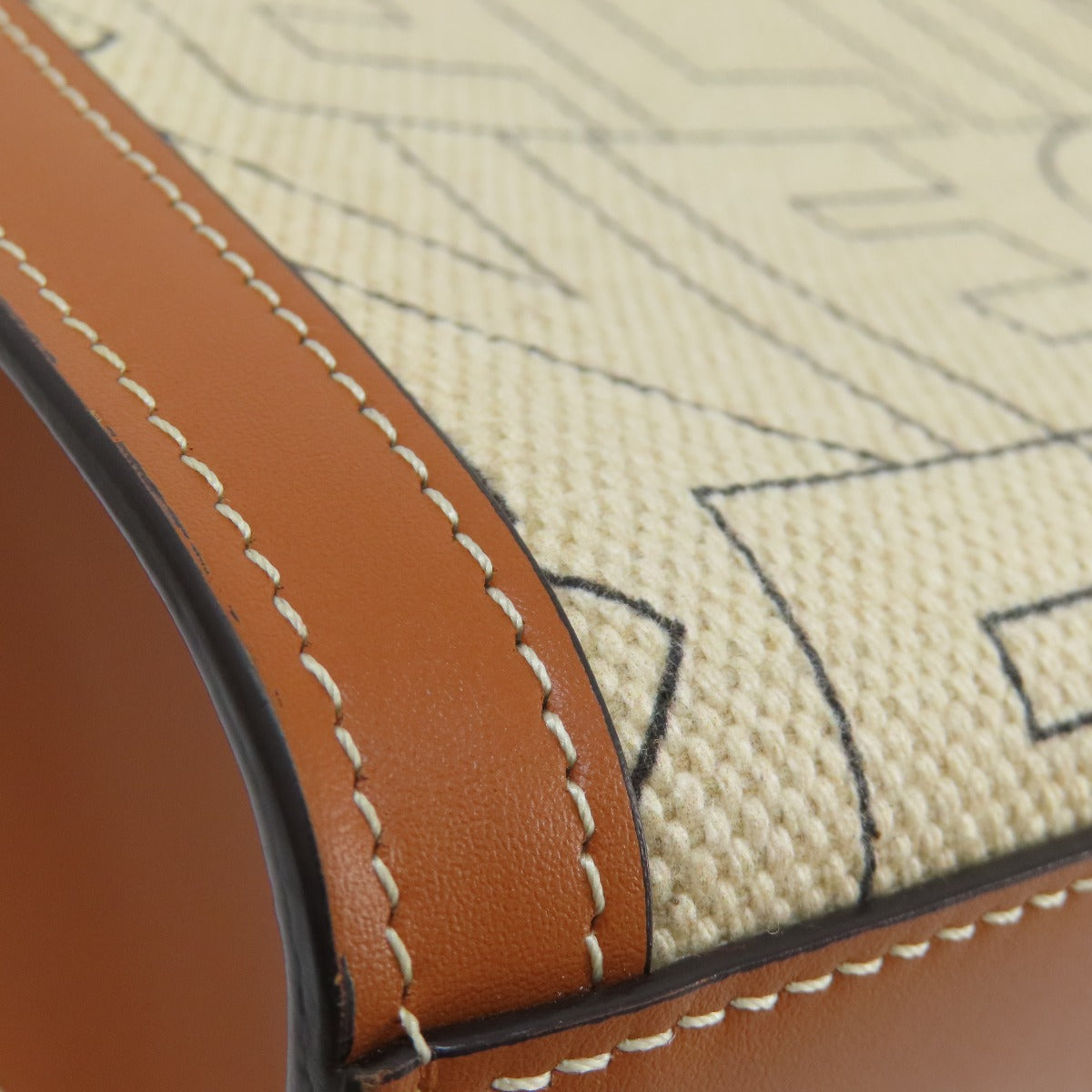 CELINE Mini Vertical Cover 2WAY Handbag Canvas LeatherLadies [Used]