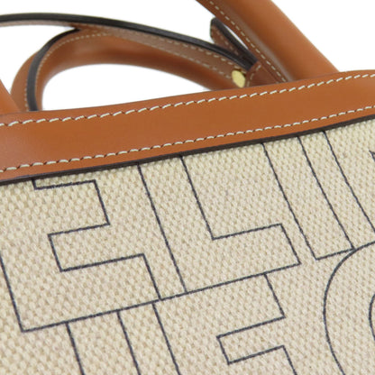 CELINE Mini Vertical Cover 2WAY Handbag Canvas LeatherLadies [Used]