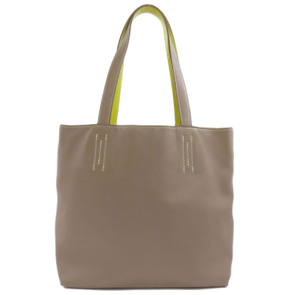 HERMES   Tote Bag Double Sense 28 Etoupe Lime Vossikkim Ladies